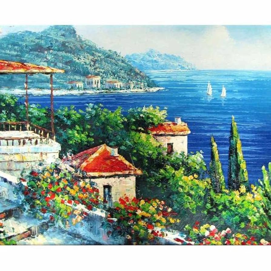 油彩画「荒崎海岸」油絵 絵画 風景画 P10 油彩画「荒崎海岸」油絵 絵画