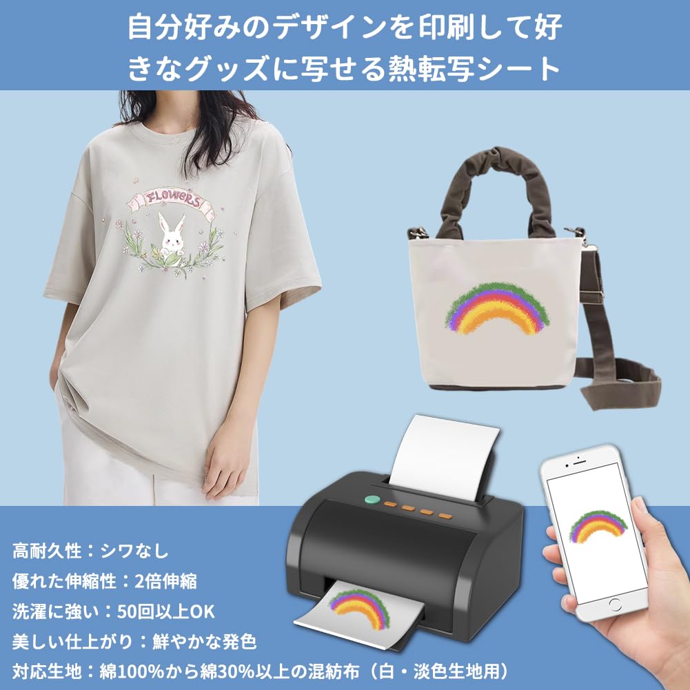 Amazon | TINY SPARK 転写シート アイロンプリントシート1.0 鏡像印刷