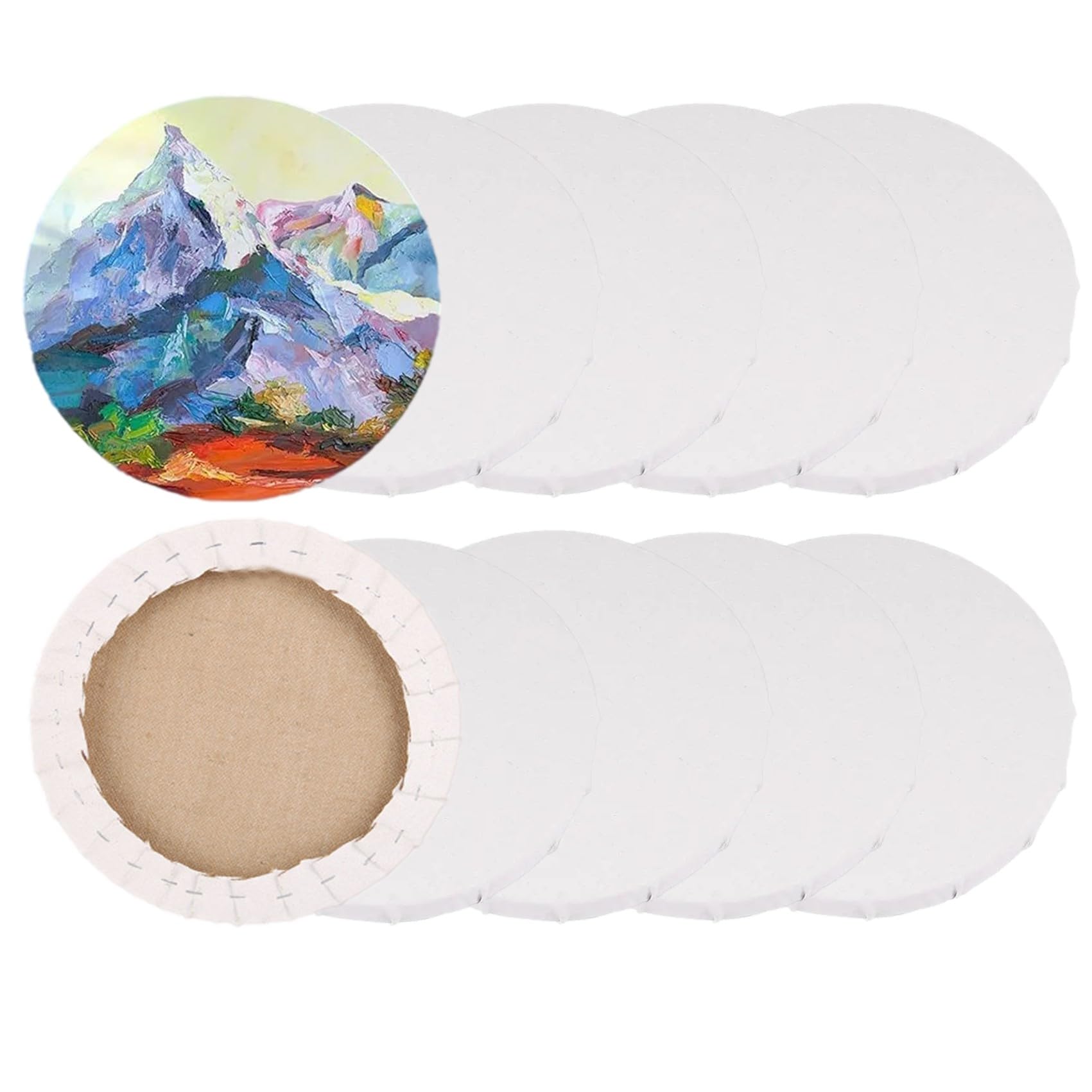 キャンバス油絵 くまちゃん まるまるとした大きいお花 キャンバス油絵