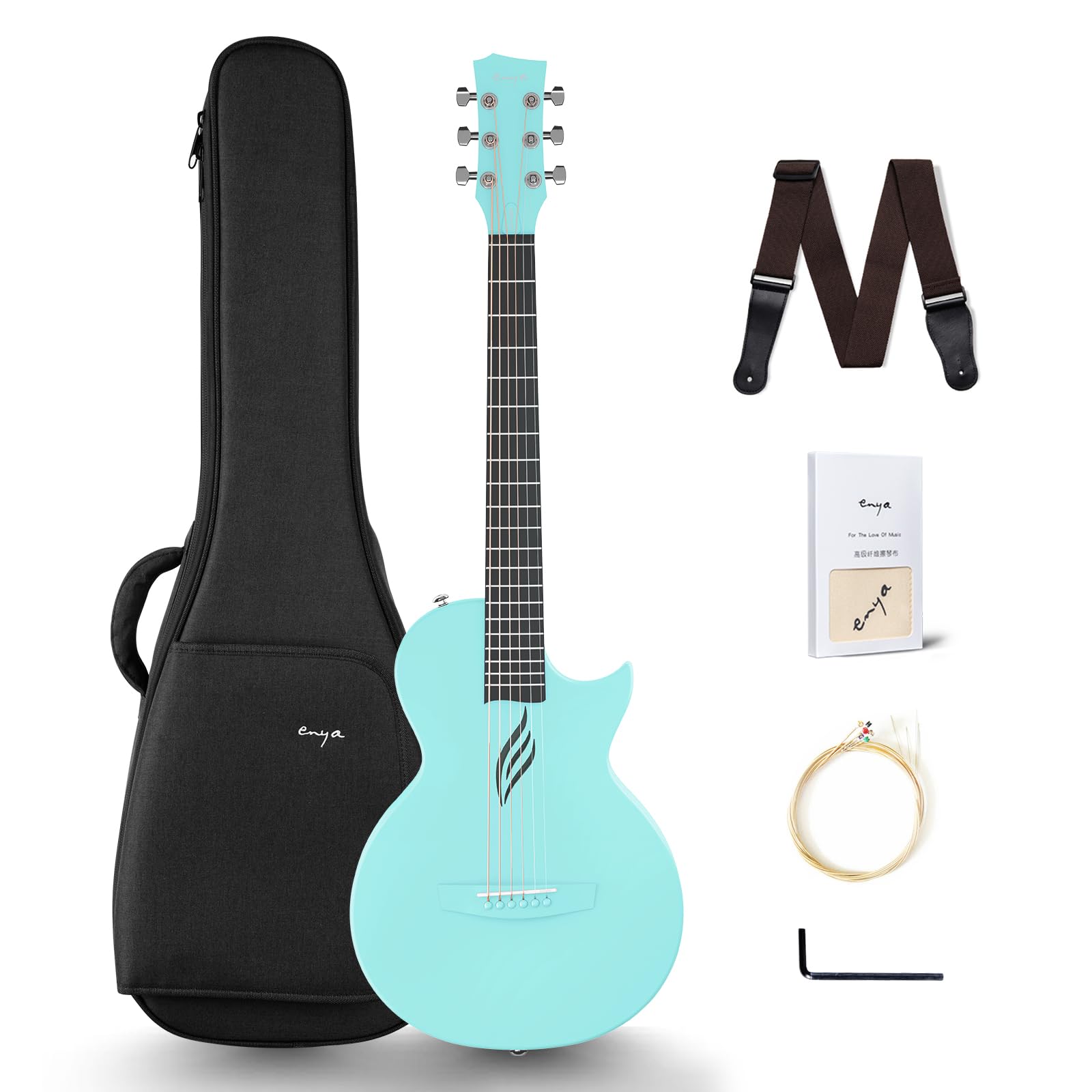 Amazon.com: Enya Nova Go Carbon Fiber Travel Acoustic Guitar | 1/2