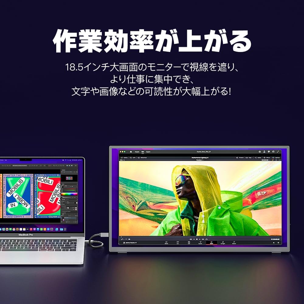 Amazon.co.jp: モバイルモニター モバイルディスプレイ 自立型 100Hz