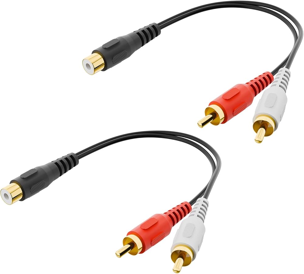 Amazon.com: VCELINK RCA Splitter 1 Female to 2 Male (8 Inch