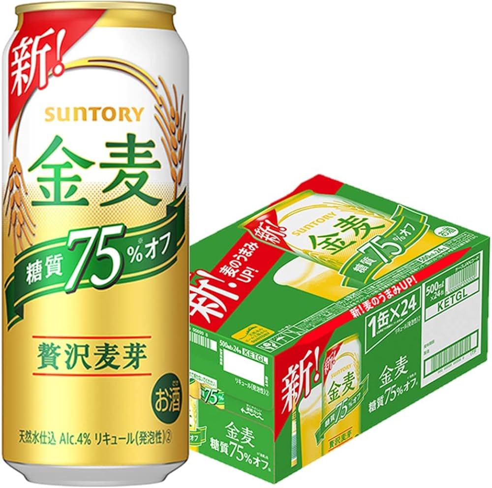 Amazon.co.jp: サントリー 金麦 糖質75％OFF 500ML × 24缶 : 食品