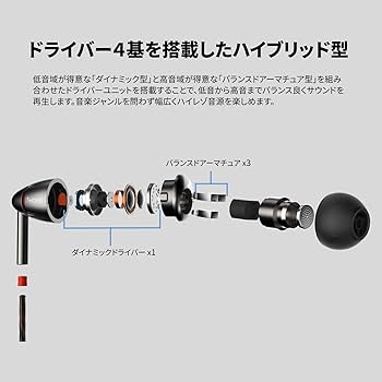 Amazon.co.jp: 1MORE 有線イヤホン ハイレゾ音源対応 トリプル