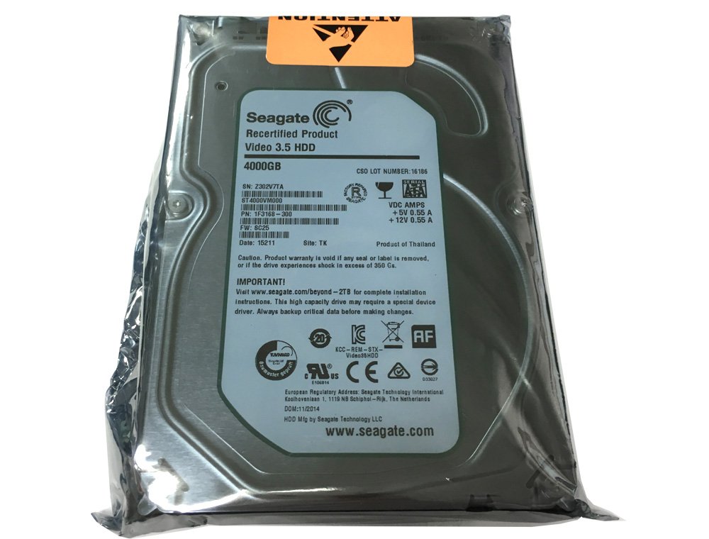 Amazon.com: SEAGATE Video HDD ST4000VM000 4TB 5900RPM 64MB Cache