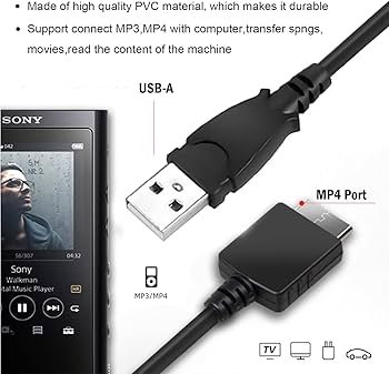 Amazon.co.jp: LiliBin MP3プレーヤー充電ケーブル Sony Walkman NWZ