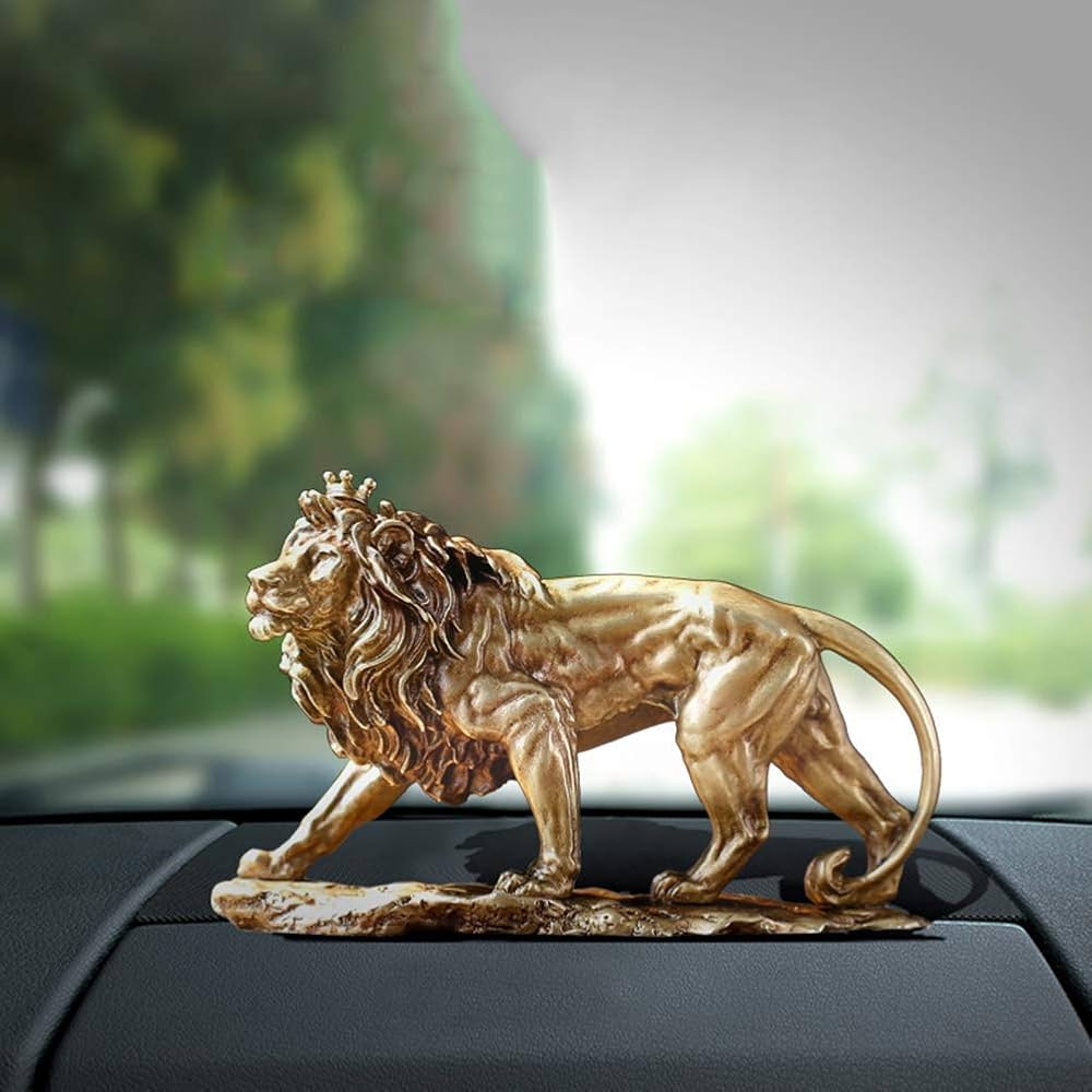 Amazon.co.jp: 個性ライオン彫刻、ブロンズライオン像金属モデルホーム