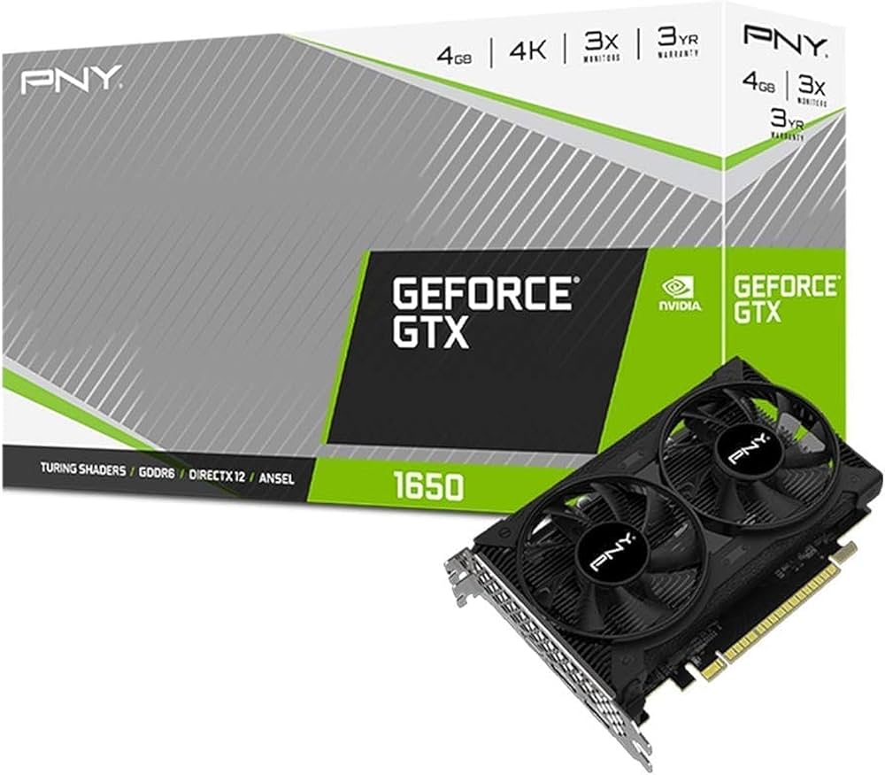 Amazon | PNY NVIDIA GeForce GTX 1650 4GB GDDR6 デュアルファン HDMI