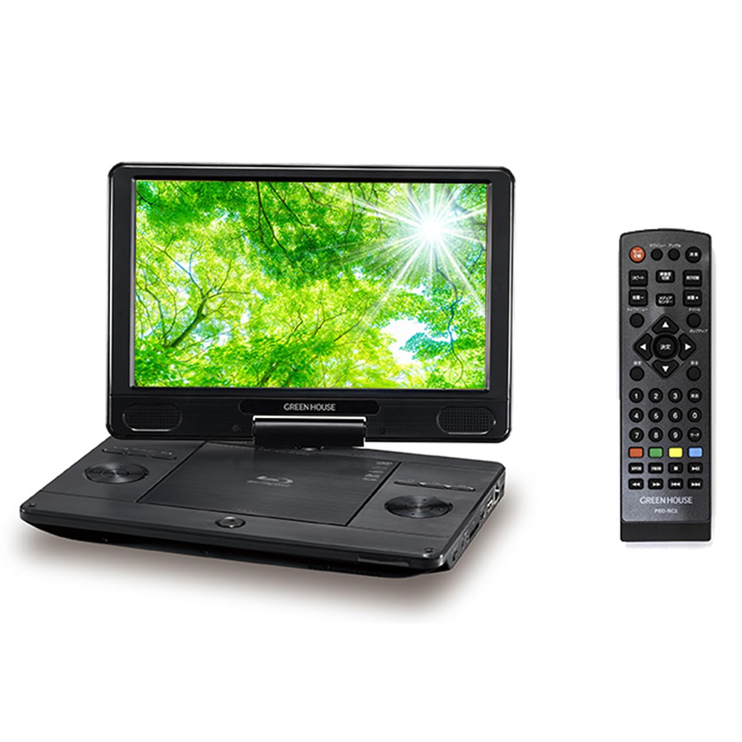 Amazon | グリーンハウス ポータブルブルーレイプレーヤー 11.6型