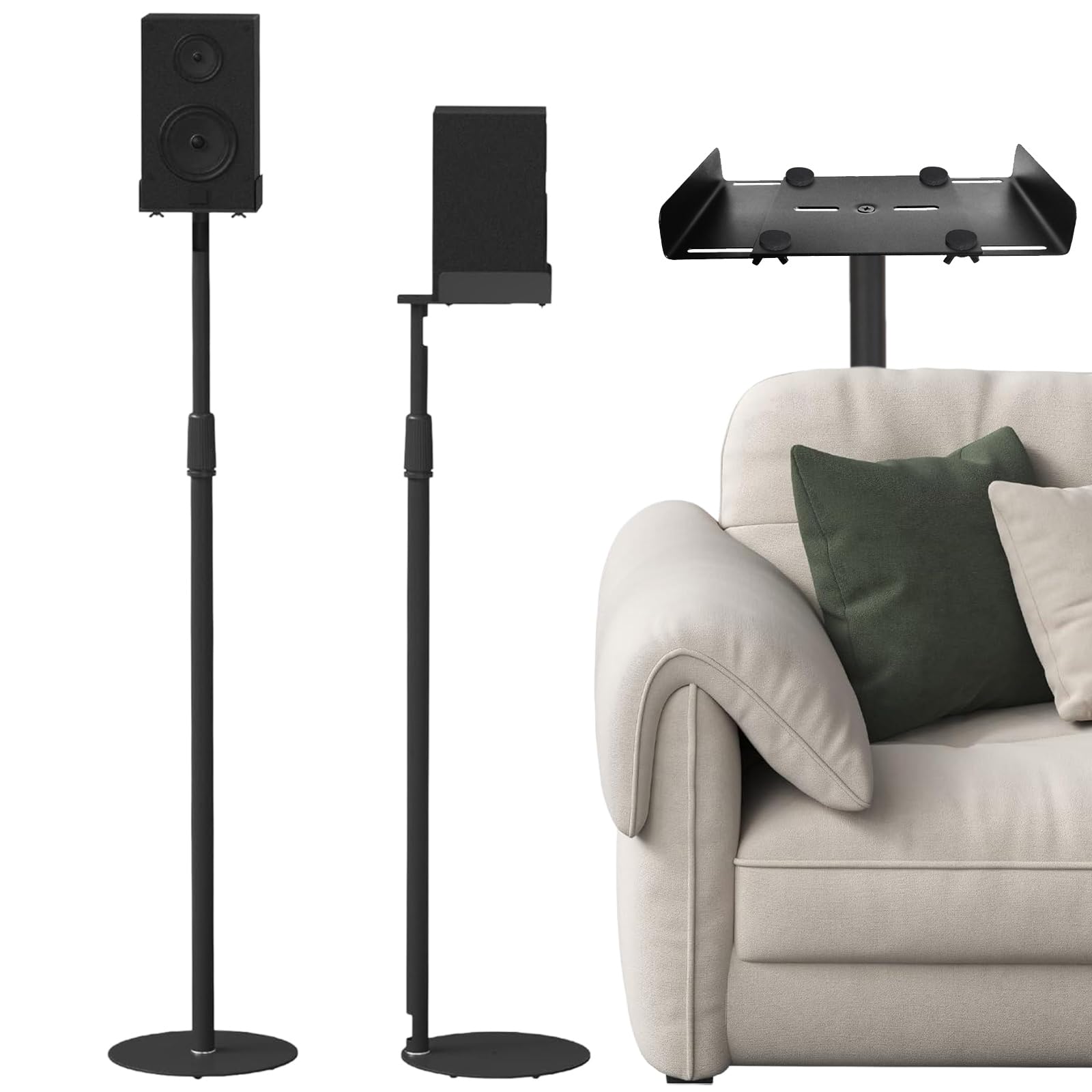 鉄と木の組み合わせで制振性能を強化！スピーカースタンド 2台1組