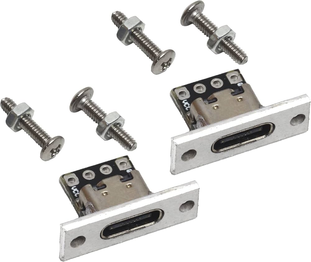 Amazon | オーディオファン USB-Cソケット 固定プレート付きUSB type-C