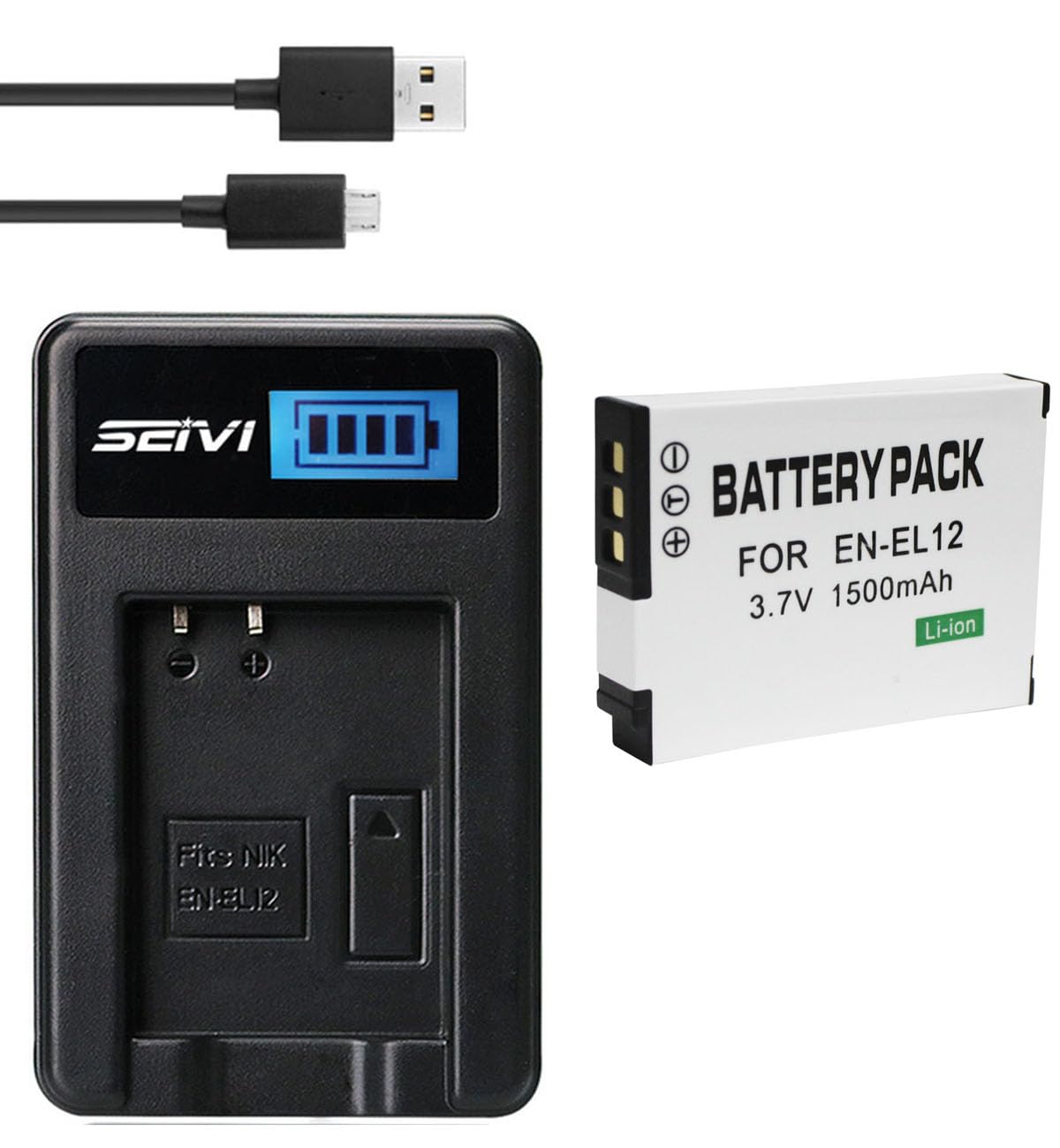 Amazon.com: BnvxR Battery + Charger for Nikon Coolpix S8000, S8100