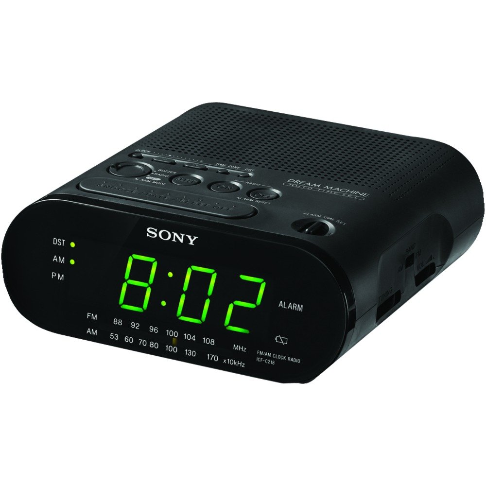Sony ICF-C218 Automatic Time Set Clock Radio (Black) : Amazon.ca