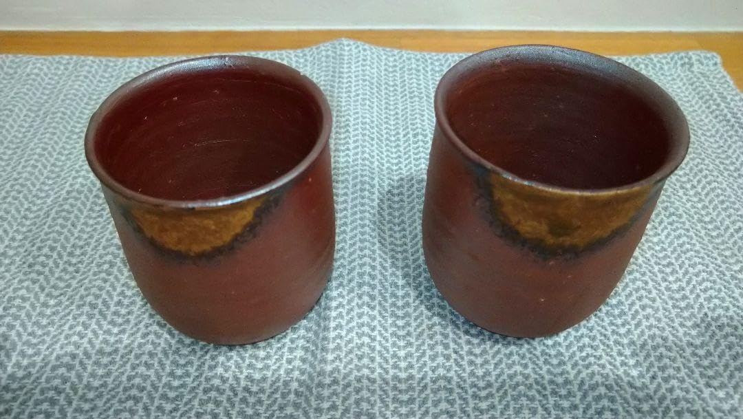 Amazon | 備前焼 夫婦湯呑み 井の陶印有り | ノーブランド品 | 湯呑み