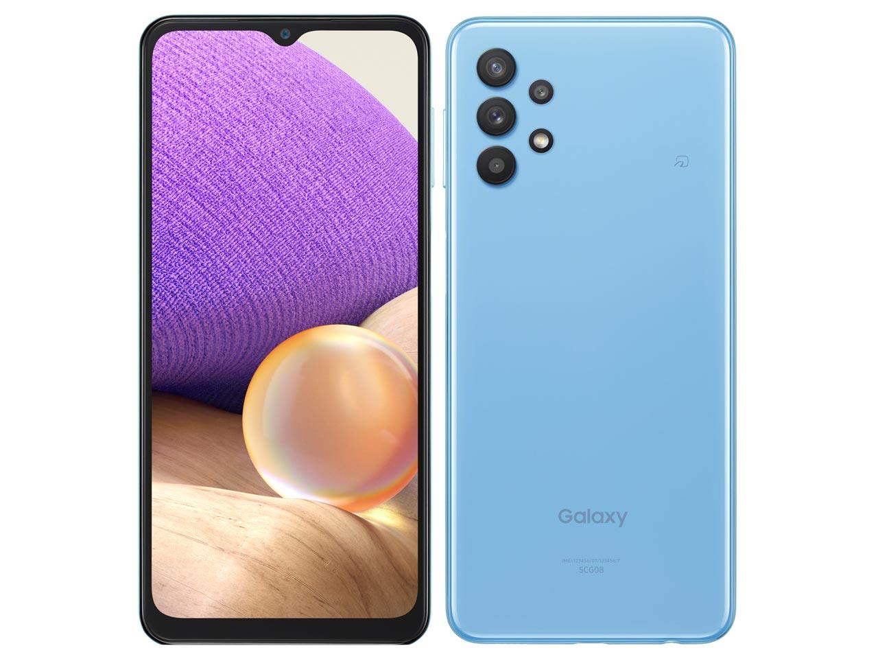 Amazon | SIMフリー au Galaxy A32 5G SCG08 [オーサムブルー