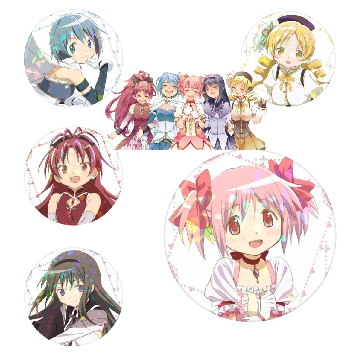 Amazon.co.jp: 魔法少女まどかマギカ 缶バッチ 鹿目 まどか 巴 マミ