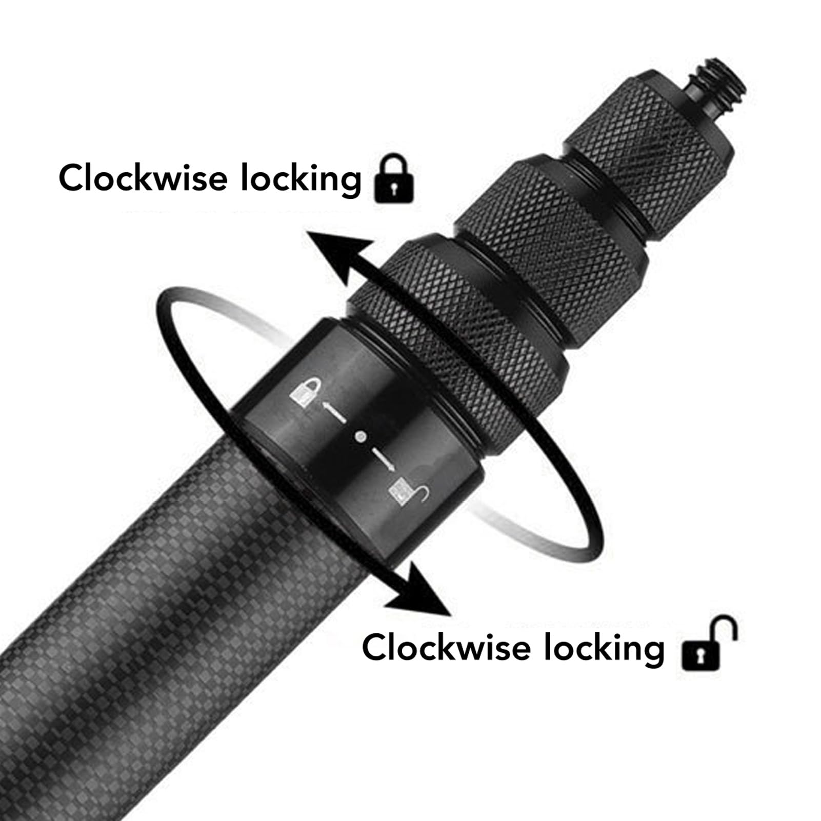 Amazon | 目に見えない自撮り棒、2M 7セクション長さ調節可能な拡張自