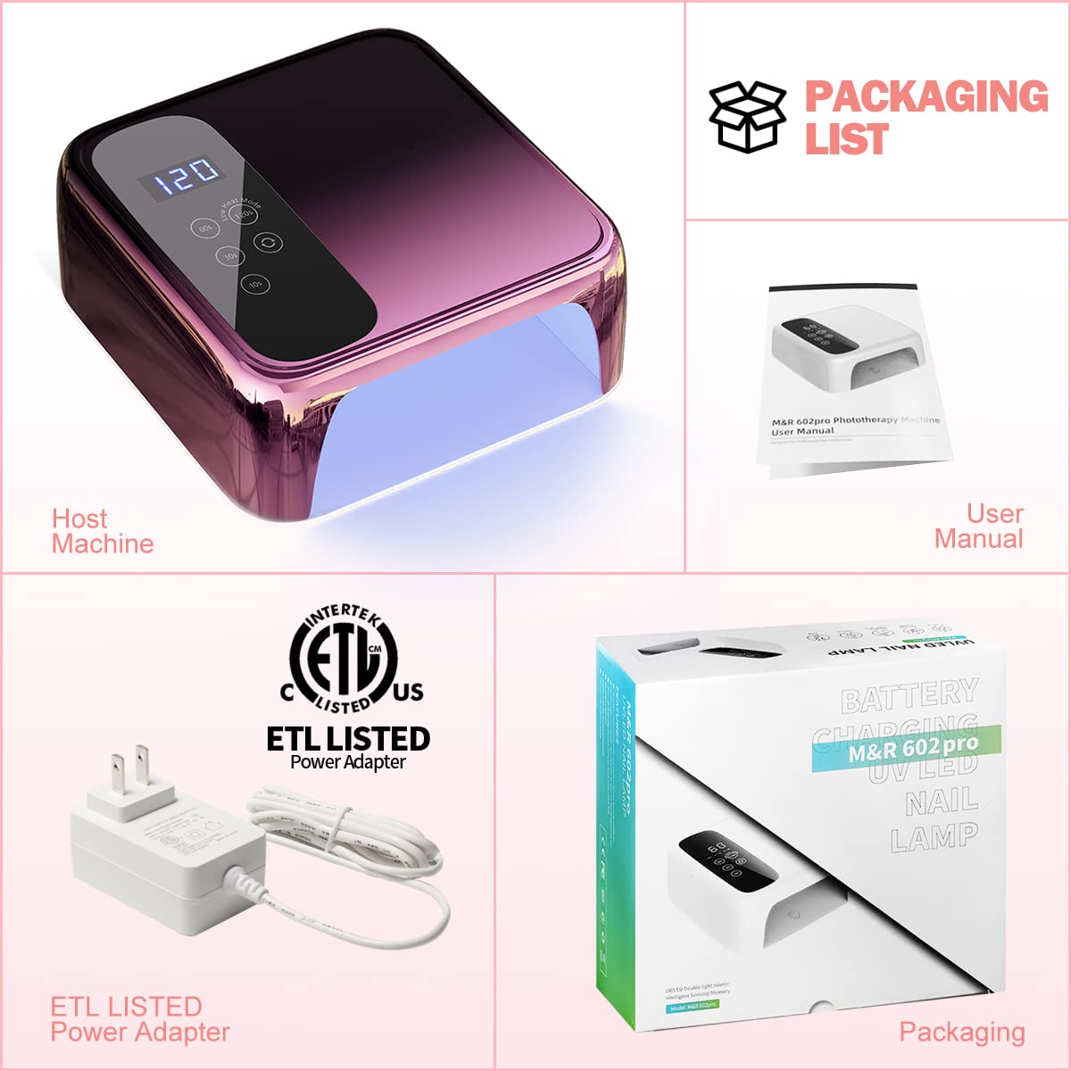 Amazon.co.jp: BETE コードレス UV ネイルランプ - 72W 充電式 LED