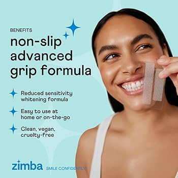 Amazon.com: Zimba Teeth Whitening Strips Vegan Whitening Strip