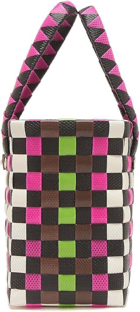 Amazon.co.jp: [マルニ]かごバッグ マルチカラー ウーブン マイクロ