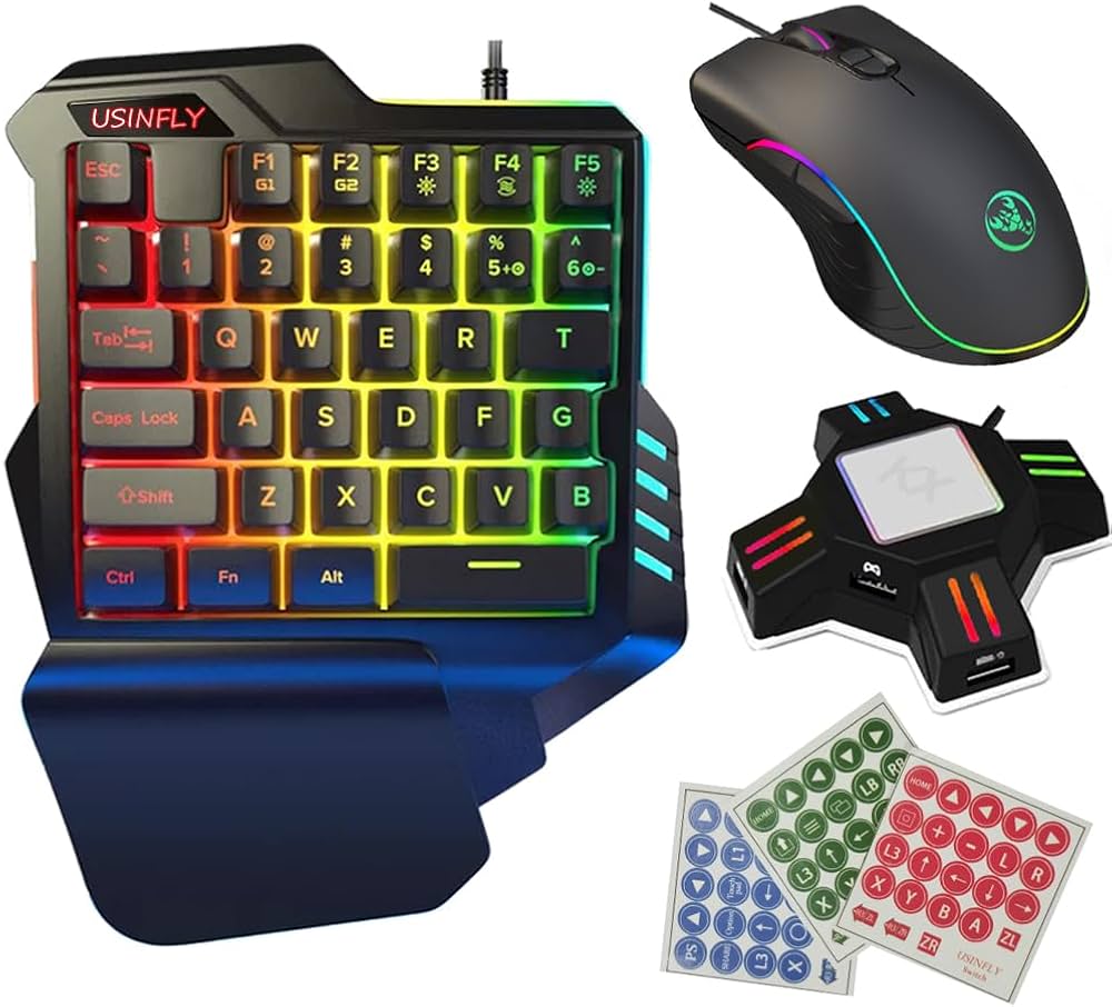 Amazon.co.jp: 【シール付き】ゲーミングキーボード マウスセット 専用