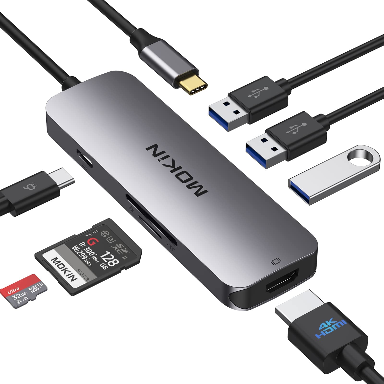 Amazon | USB C デュアル HDMI マルチポート アダプター USB C ハブの