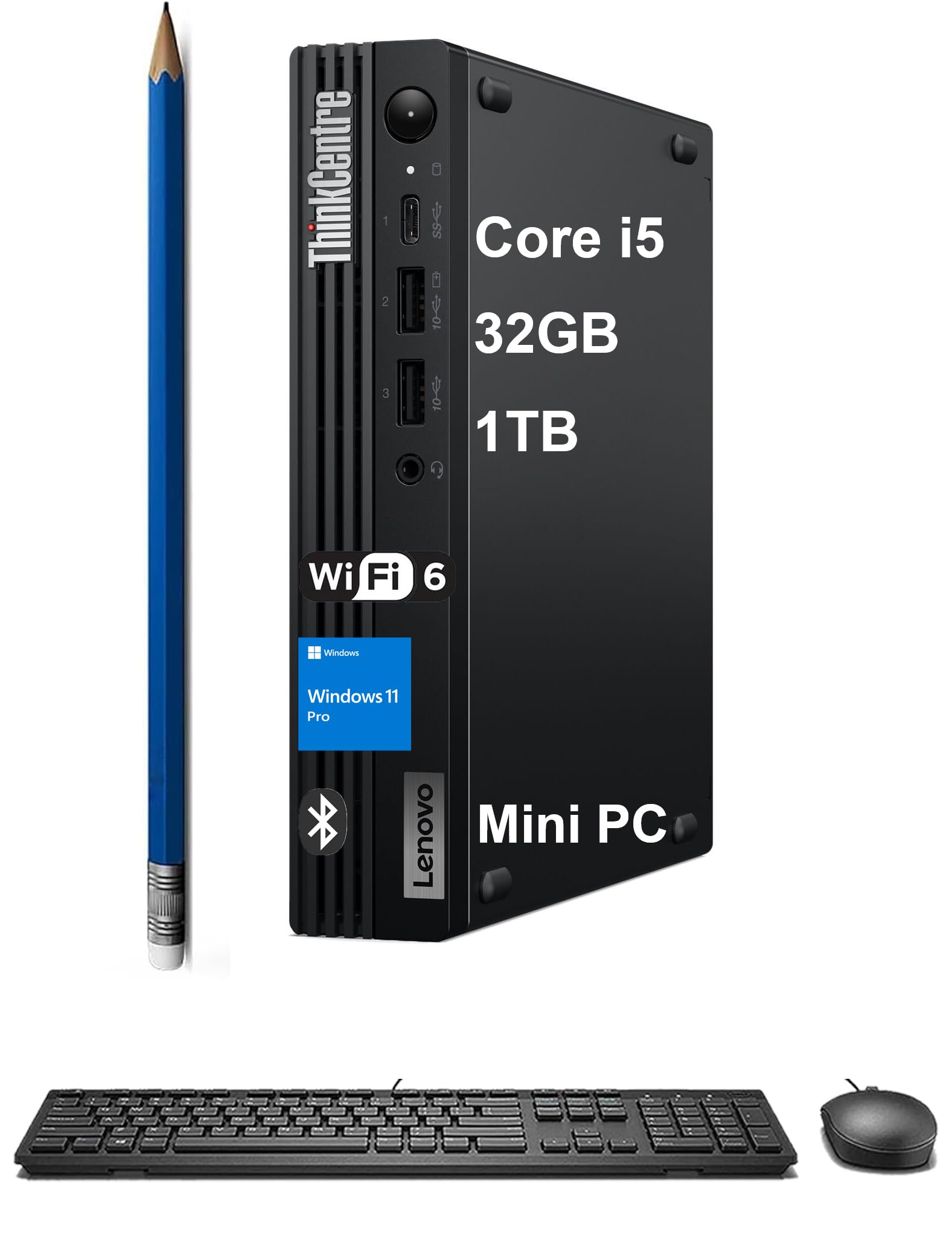 2025 Lenovo ThinkCentre M70q Gen 5 Tiny Business Desktop (Intel 10