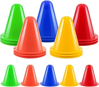 Amazon | Jessfar カラーコーン 15本セット 8cm / 18cm / 23cm