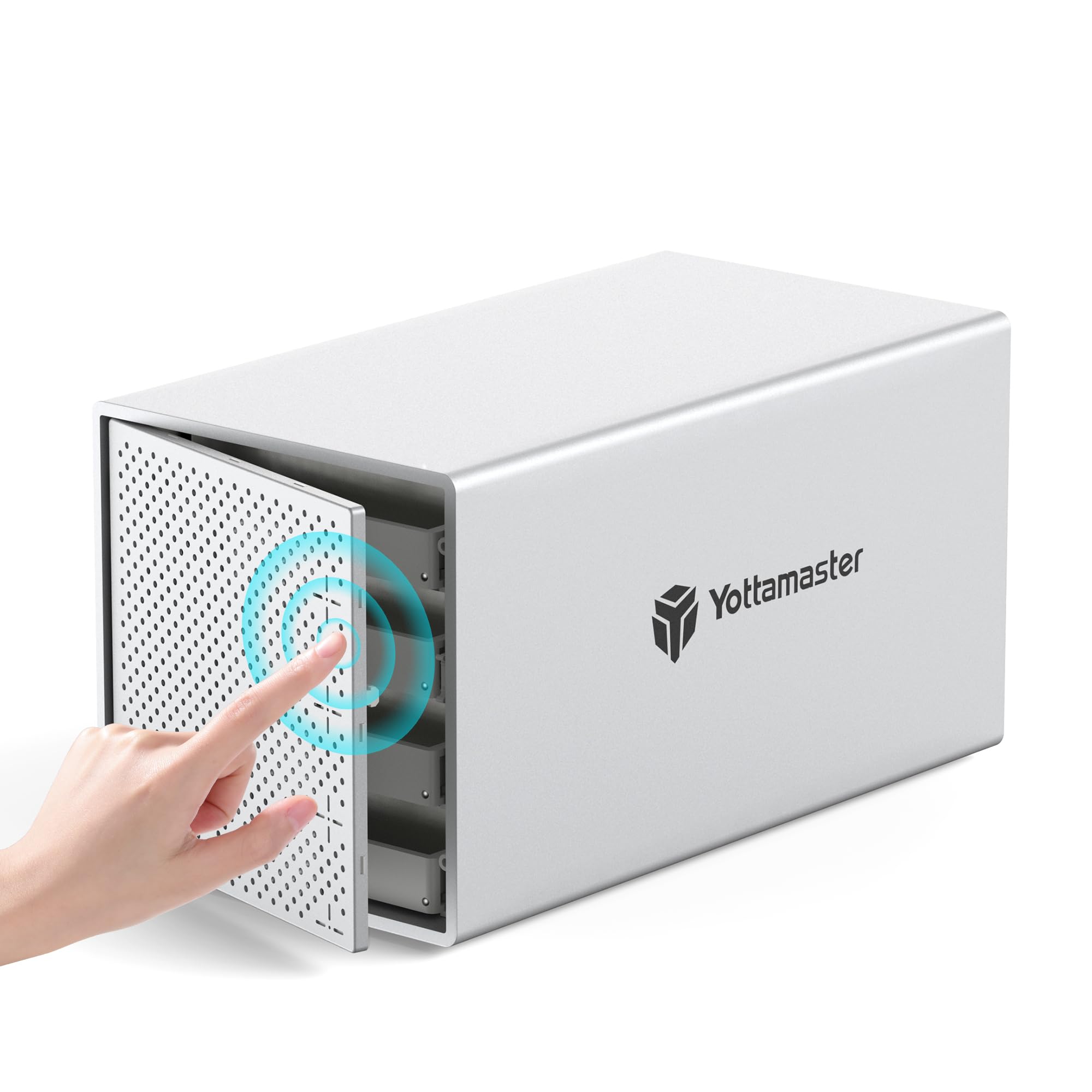 Yottamaster 4 Bay USB C RAID Enclosure, Aluminum 2.5