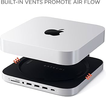 Satechi Hub USB C, suporte e hub de alumínio tipo C, porta de