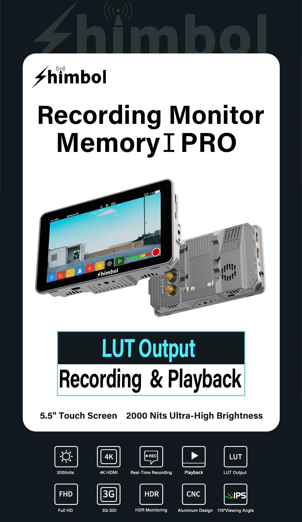 Amazon | 【国内正規品】Shimbol Memory I Pro 5.5インチ 3D LUT HDMI