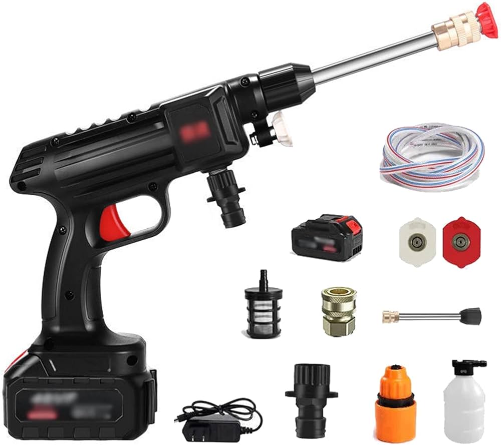 Amazon | 充電式 コードレス 高圧洗浄機 500Wハイパワー 48V高出力