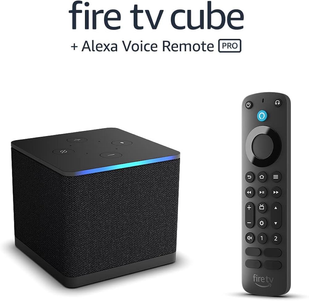 Amazon Official: Fire TV Cube with Alexa Voice Remote Pro