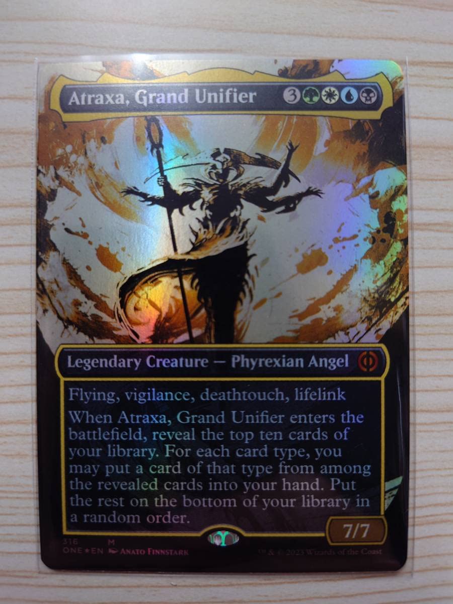 mtg 偉大なる統一者 アトラクサ ボーダーレス 英語 4枚 ONE)Atraxa