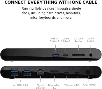Amazon.com: Belkin Thunderbolt 3 Dock Pro w/ Thunderbolt 3 Cable