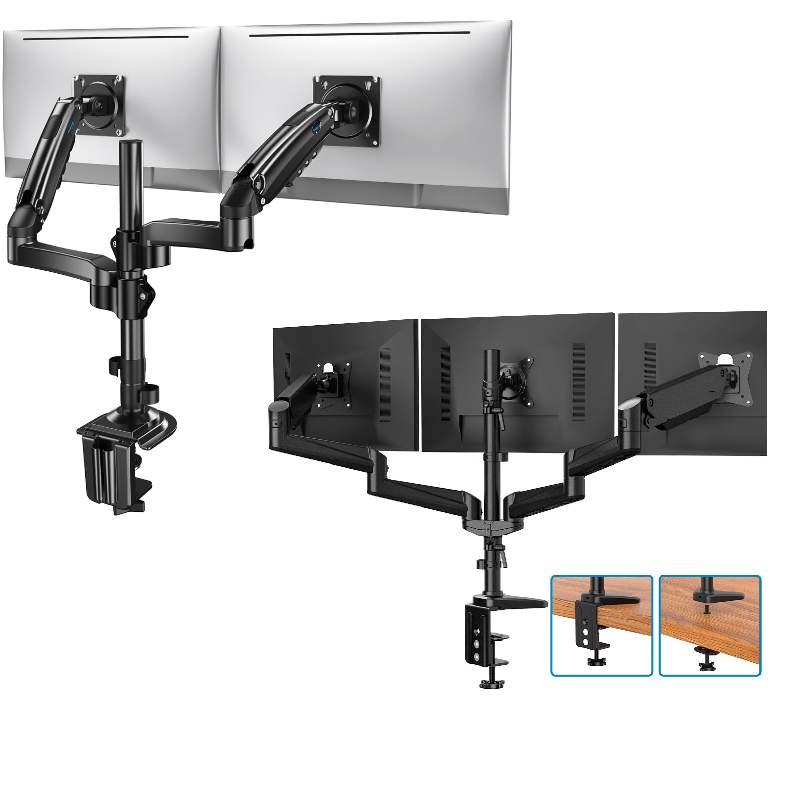 Amazon.com: HUANUO 13-32 Inch Monitor Mount 2 Monitors & Triple