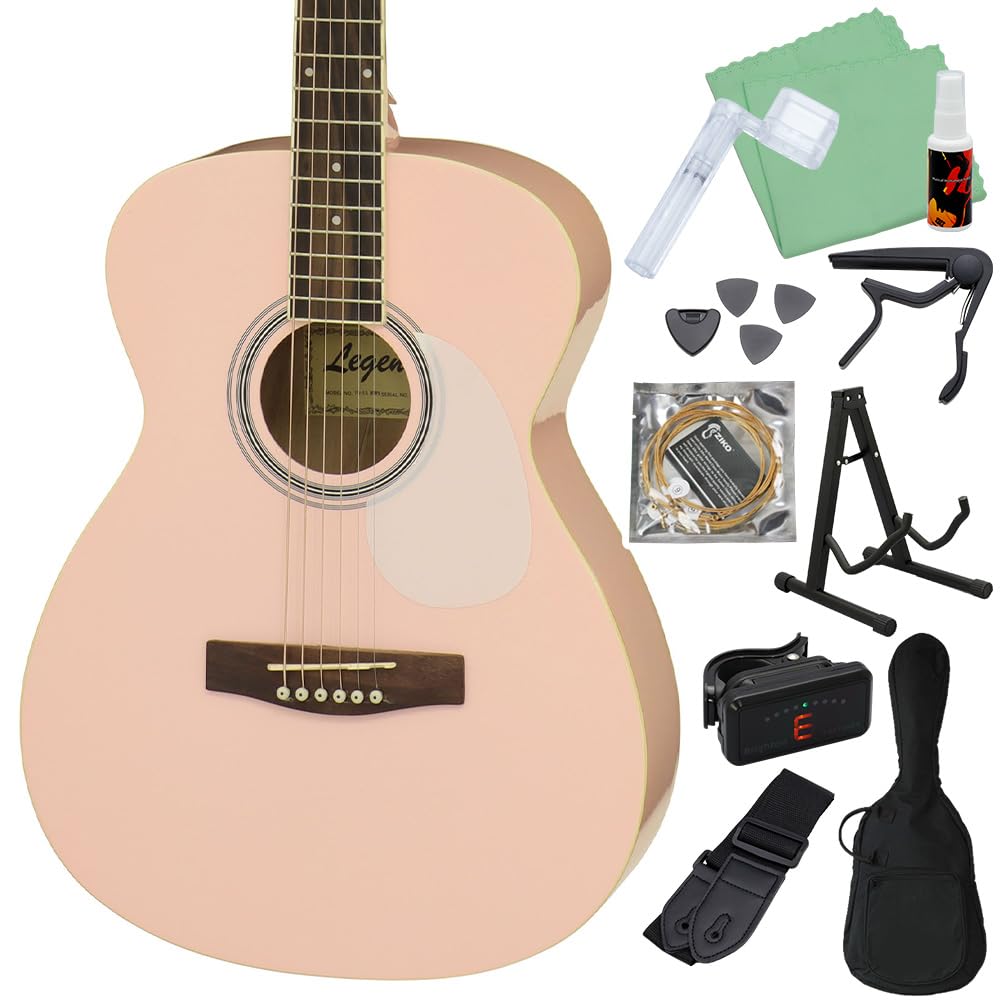 Amazon | LEGEND FG-15 Kawaii Pink アコースティックギター初心者12点
