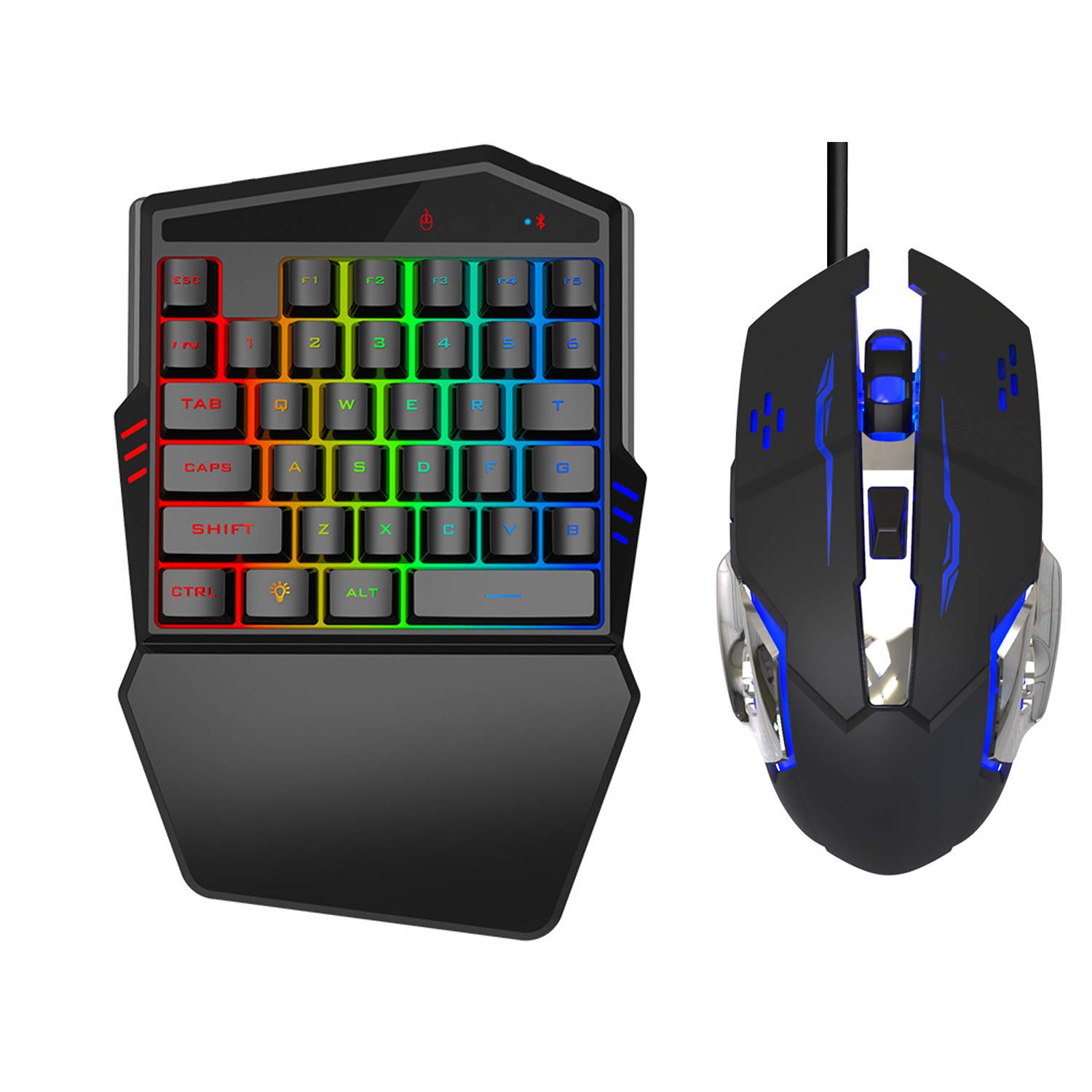 Amazon | ゲーミングキーボードとマウスのコンボ、片手用ゲーミング
