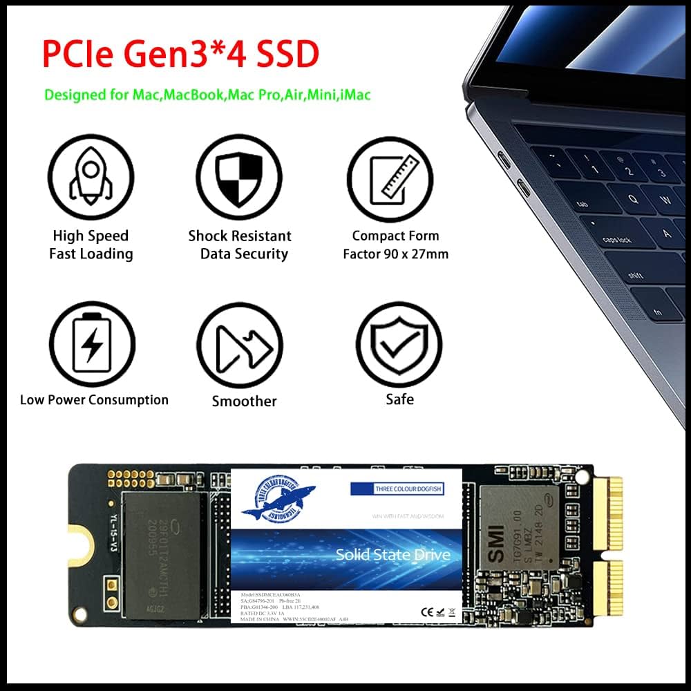 Amazon | Dogfish 1TB NVMe PCIe内蔵SSD Macbook専用SSD