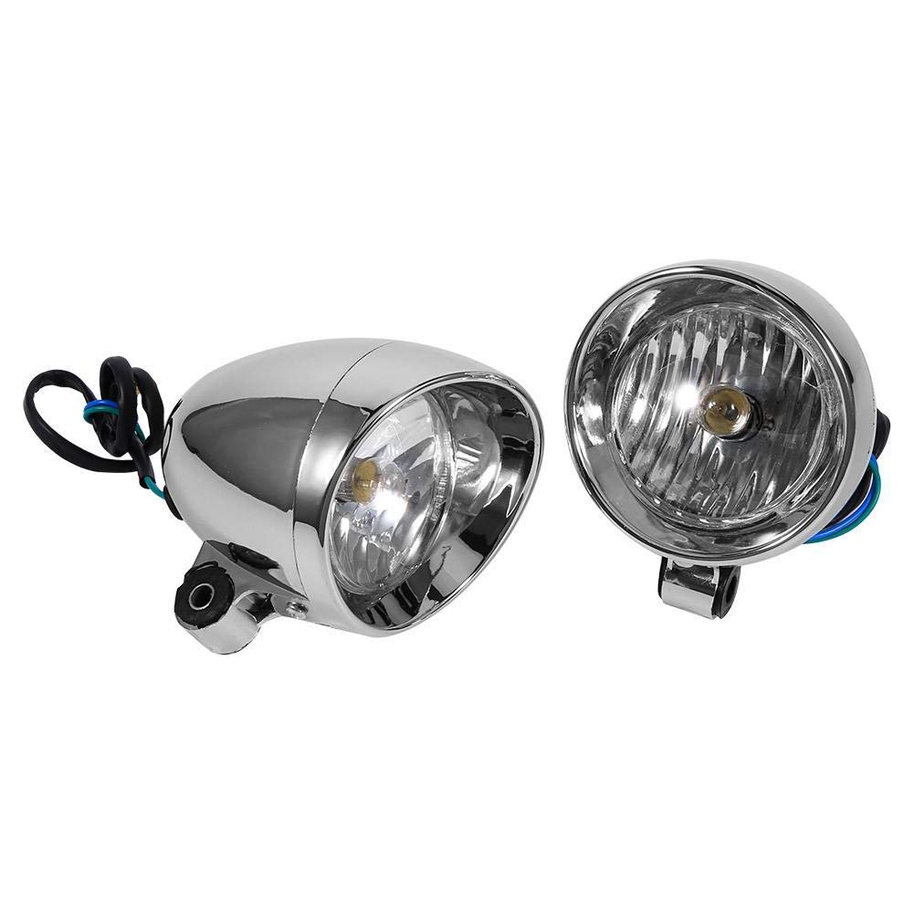 Amazon | オートバイヘッドライト 2個セット LEDブレットヘッドライト