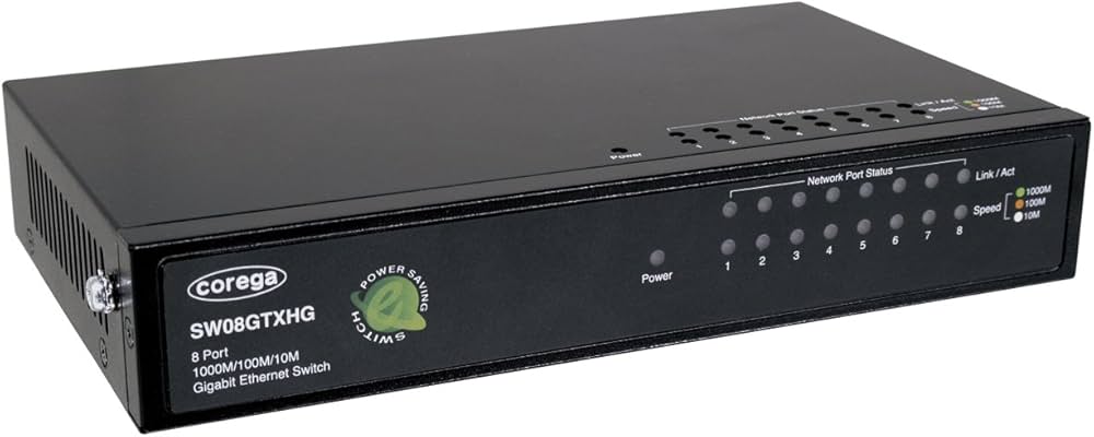 Amazon | コレガ 8ポート Giga 電源内蔵 スイッチングハブ節電機能搭載
