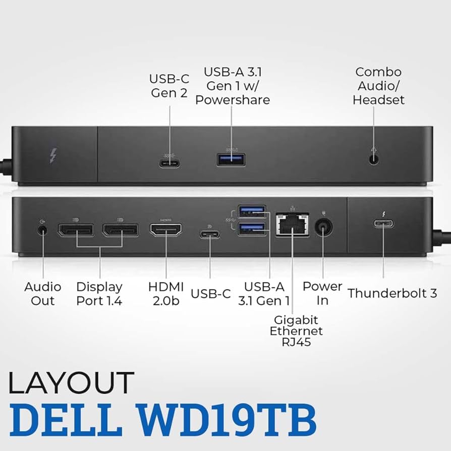 Amazon.com: Dell WD19TB Thunderbolt Docking Station Bundle