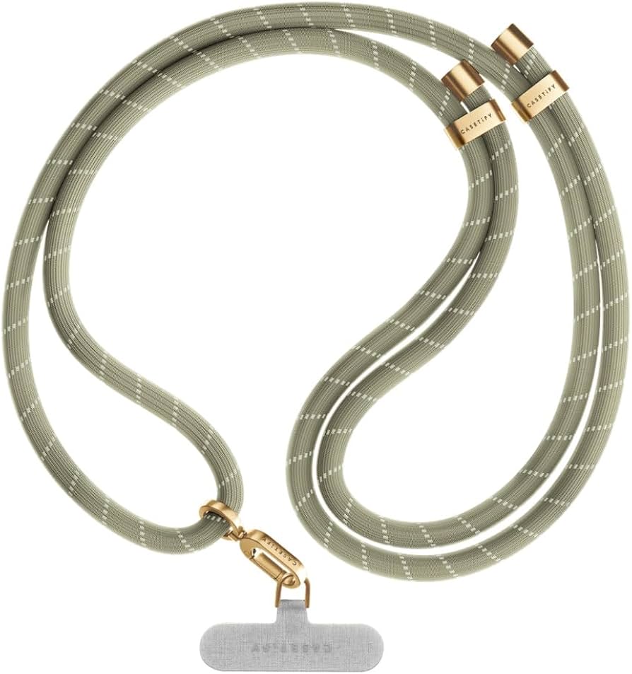 Amazon.com: CASETiFY 8mm Rope Cross Body Strap with Card - Khaki