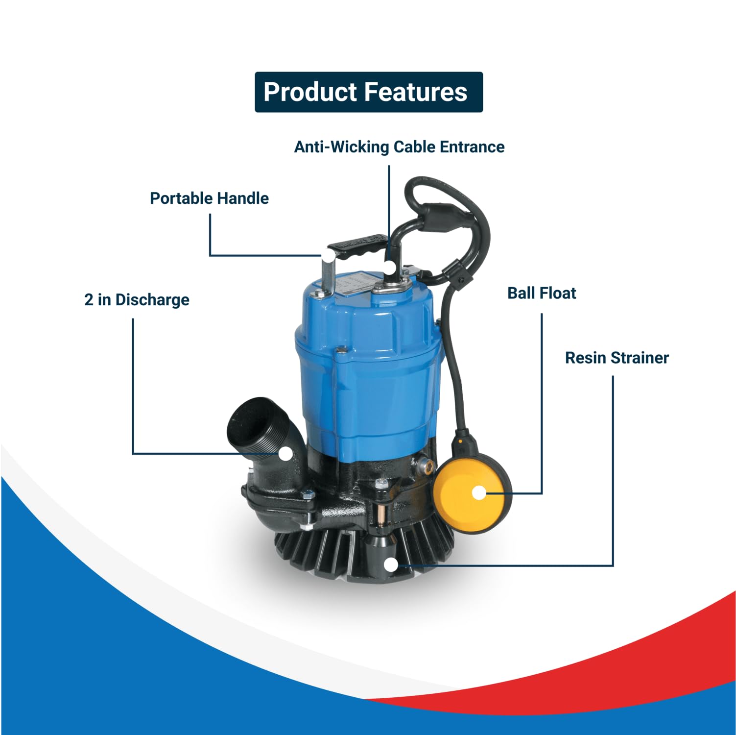 Amazon.com : Tsurumi Pump HSZ2.4S Submersible Trash Pump with