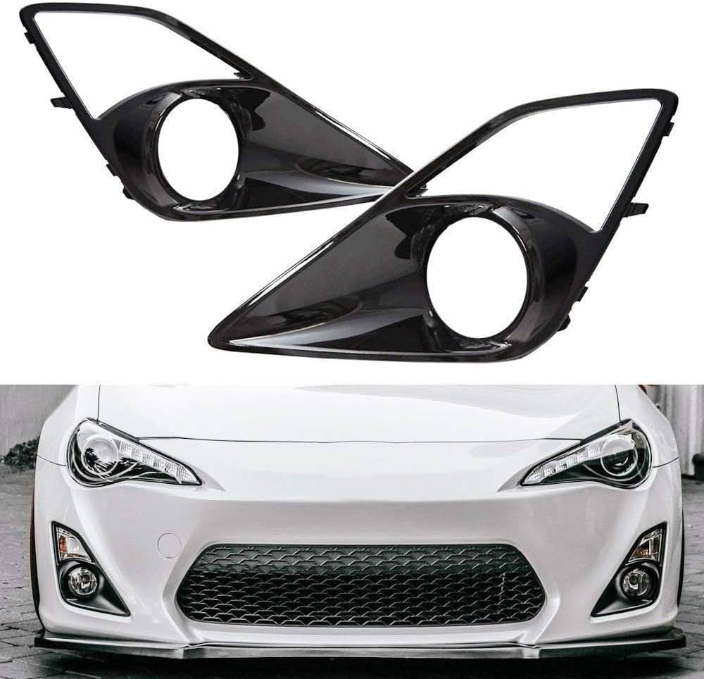 iJDMTOY A Pair Left & Right Fog Lamp High-Gloss Bezel Covers