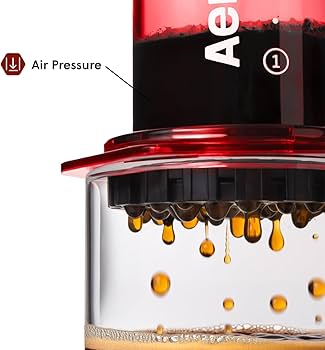 Amazon.com: AeroPress Clear Red Coffee Press - All-in-One French