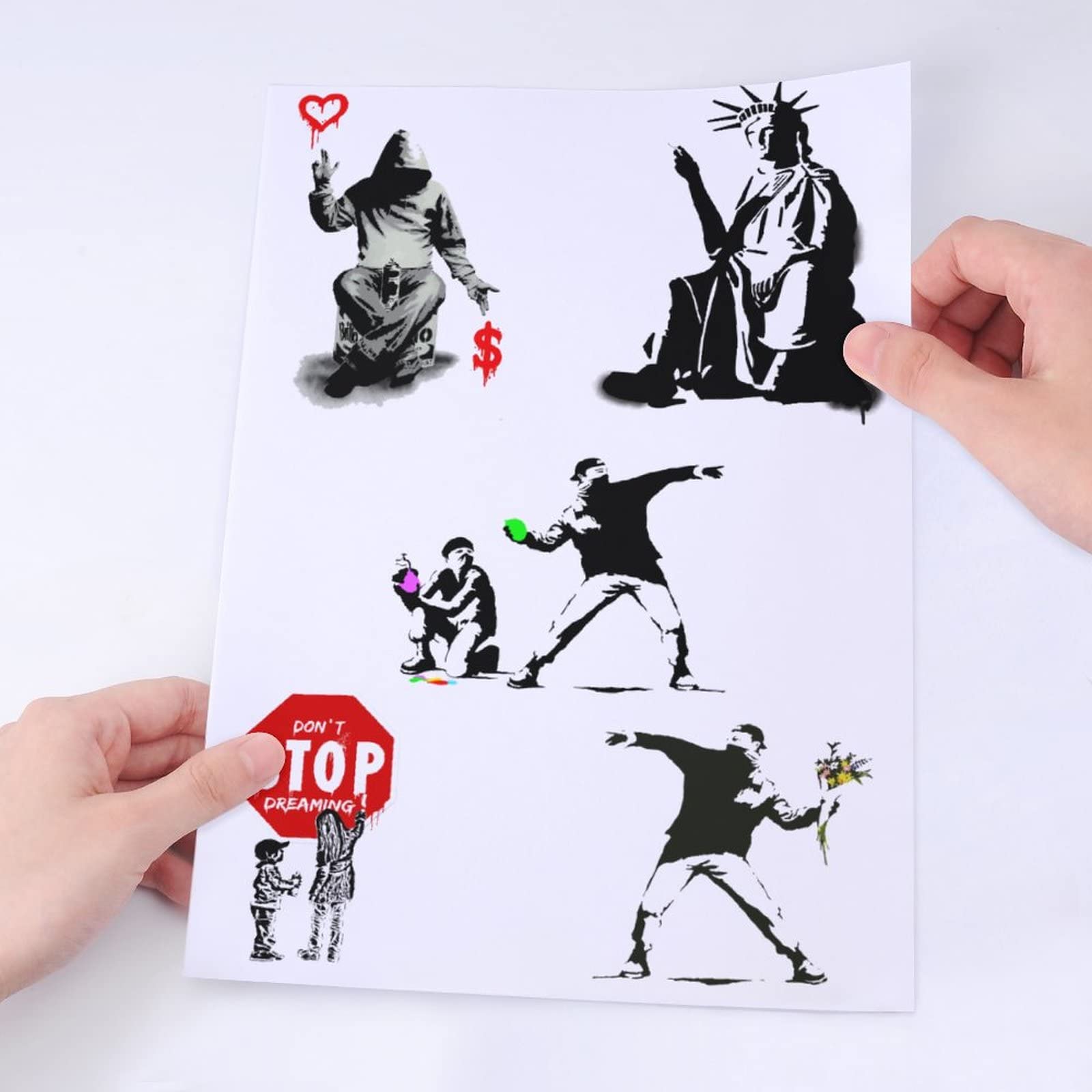 Amazon.co.jp: 防水ステッカーセット バンクシー 自由の女神 Banksy