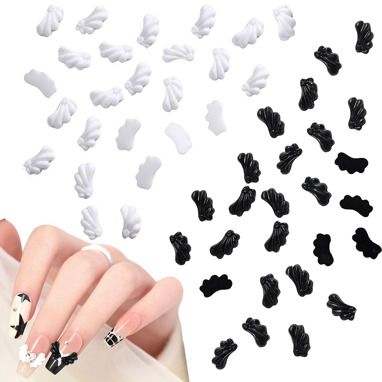 Amazon.co.jp: TUUWAI ネイルパーツ 翼 60ペア 3D 立体 羽根 悪魔の翼