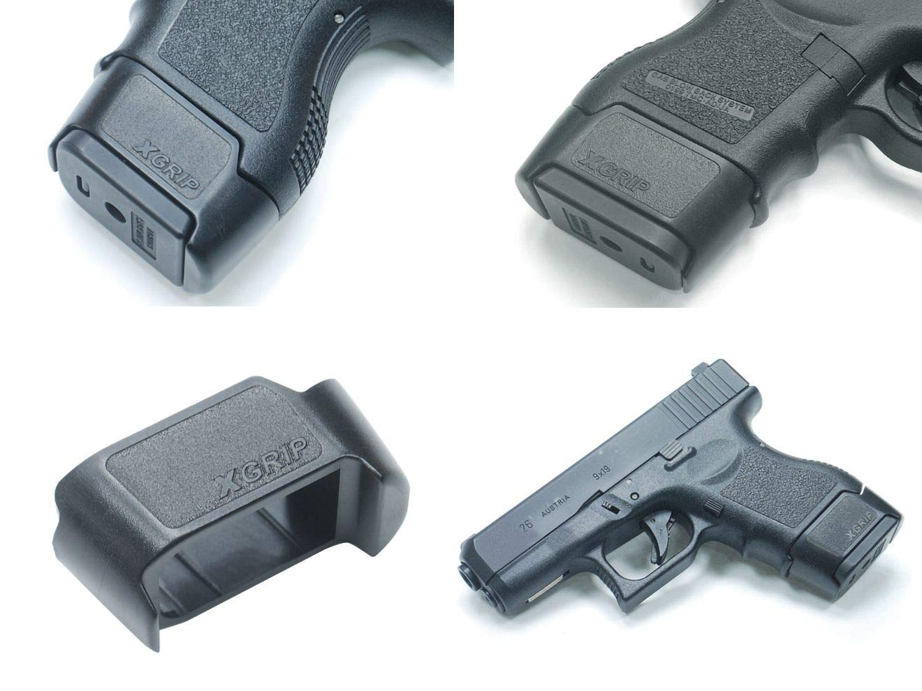 Amazon | GUARDER G26/G27用 G19/G23マガジンスペーサー XGRIP BK