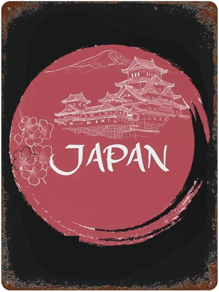 Amazon.co.jp: 日本 国旗 日の丸 旗 ブリキ看板 アートポスター 壁の